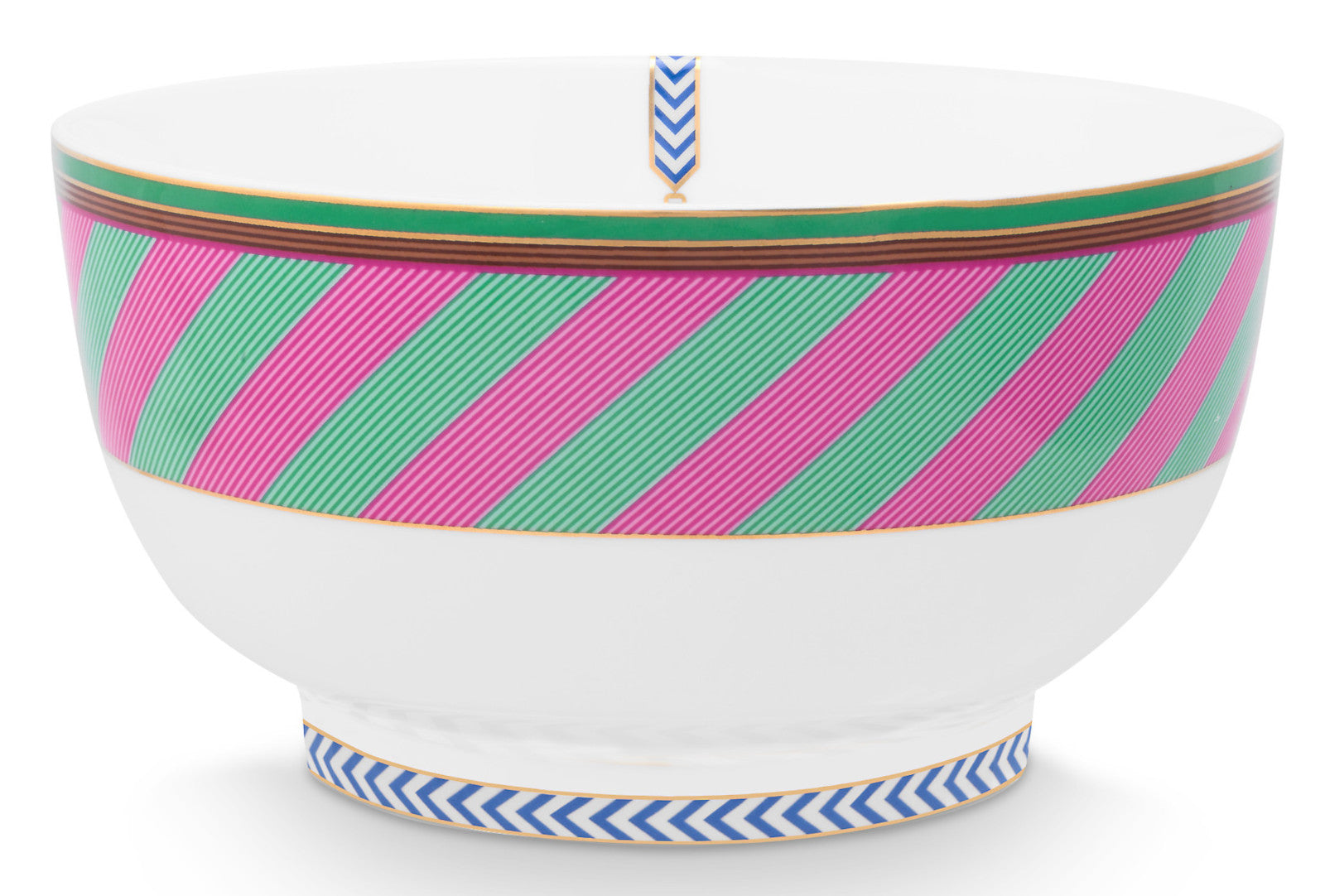 PIP STUDIO Chique Stripes Bowl pink-green 20,5cm Freisteller