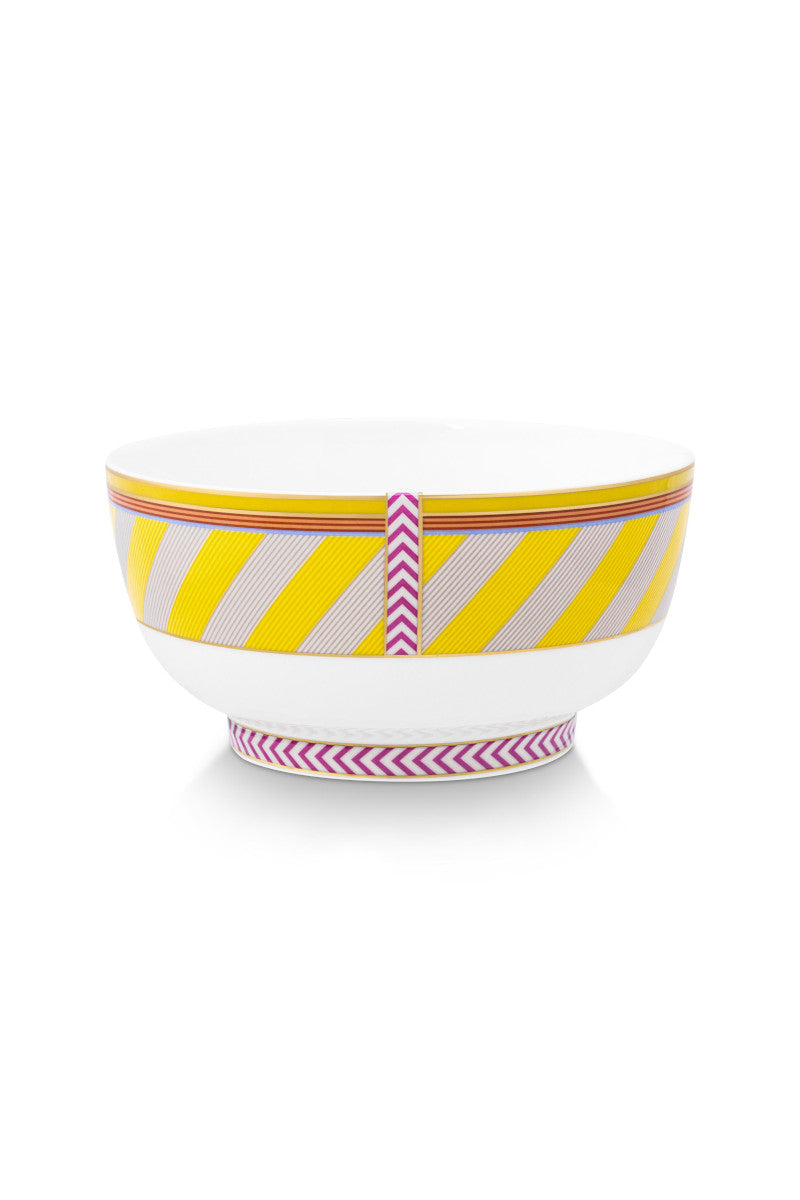 PIP STUDIO Chique Bowl Stripes gelb 15,5cm - Produktbild 2