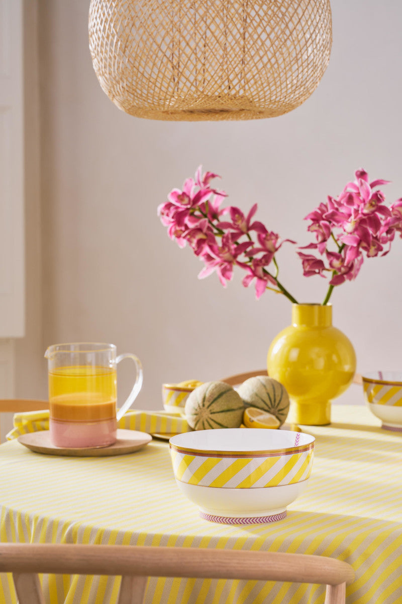 PIP STUDIO Chique Bowl Stripes gelb 20,5cm - Produktbild 4