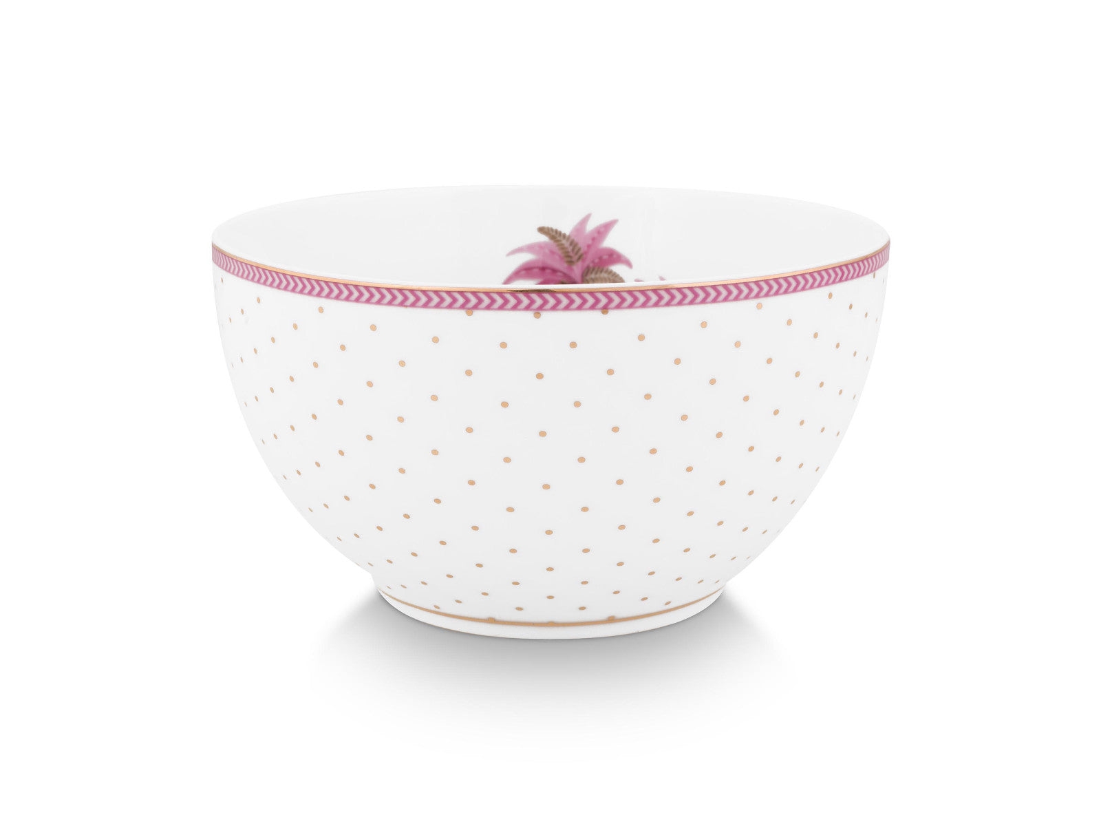 PIP STUDIO Jolie Dots Gold Pink Bowl 15cm Freisteller 1