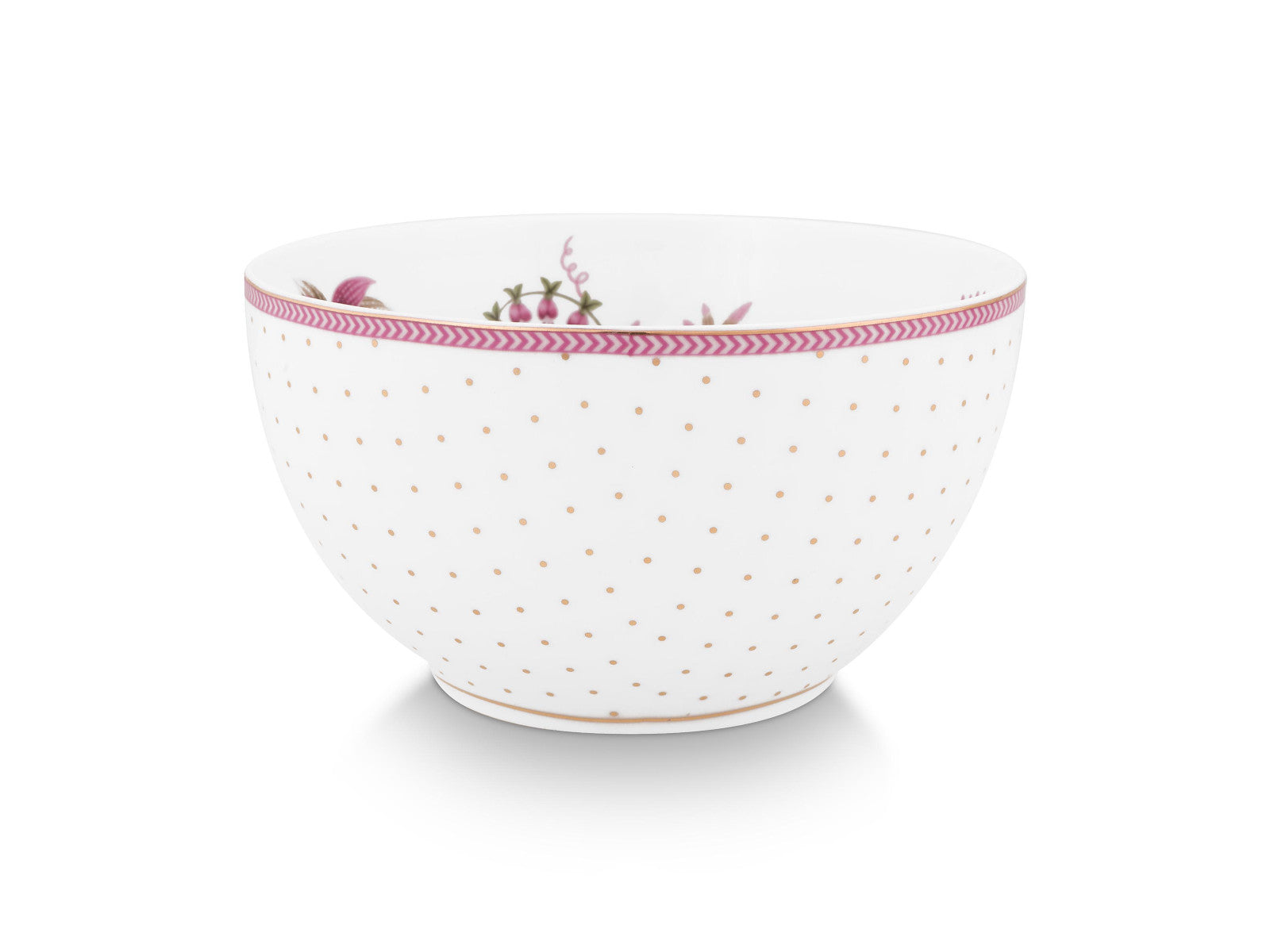 PIP STUDIO Jolie Dots Gold Pink Bowl 15cm Freisteller 2