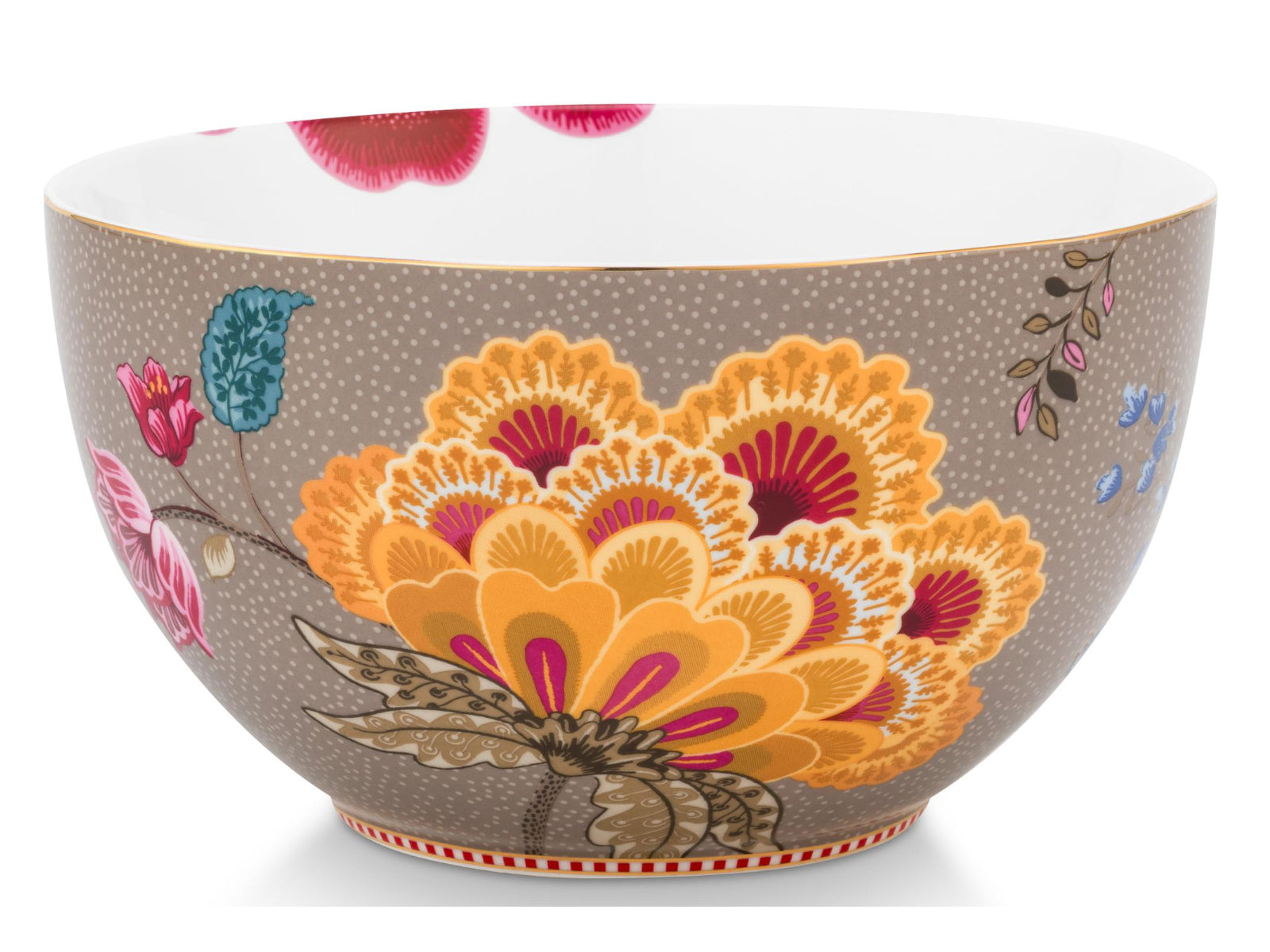 PIP STUDIO Blooming Tales Fantasy Khaki Bowl 18cm Freisteller1