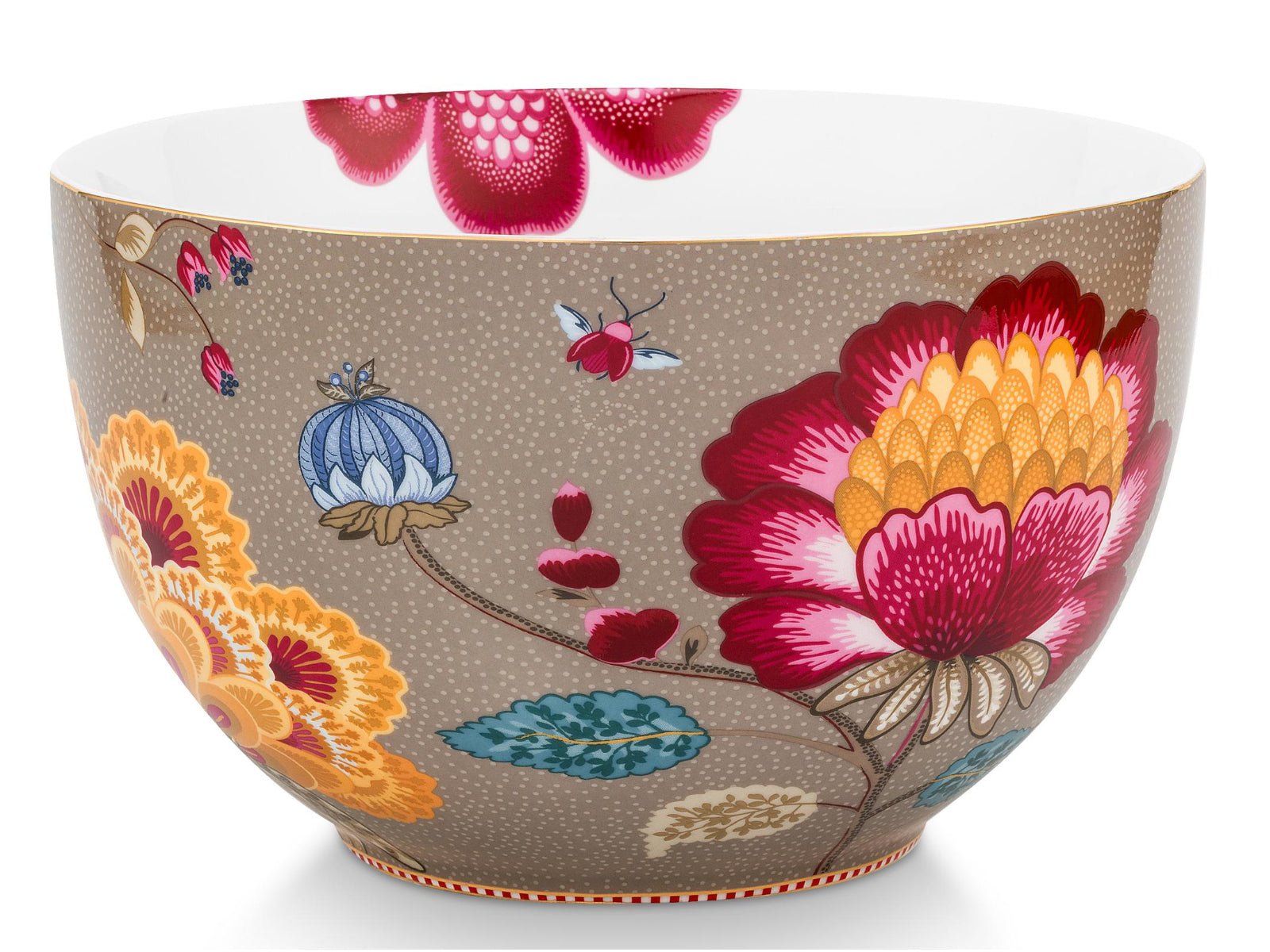 PIP STUDIO Blooming Tales Fantasy Khaki Bowl 23cm Freisteller1