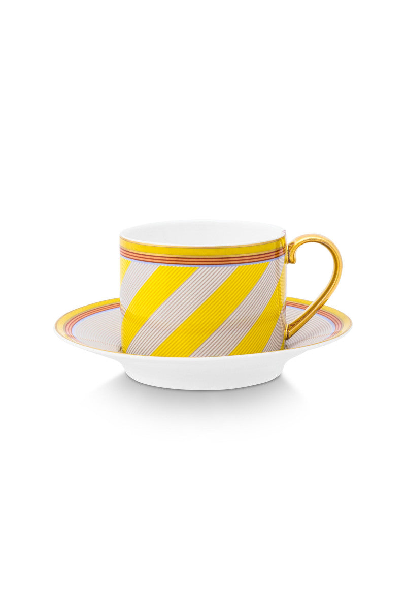PIP STUDIO Chique Stripes Tasse m.U. gelb 220ml