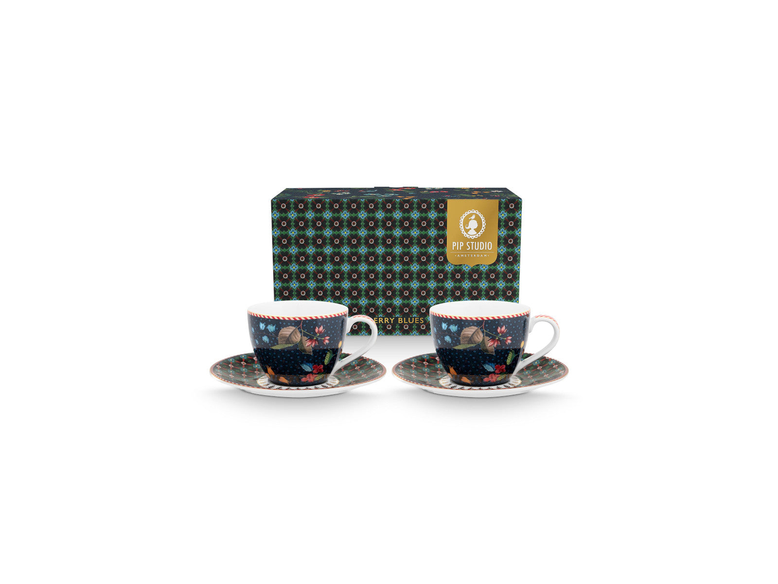 PIP STUDIO Berry Blues Espressotasse m.U.blau 120ml Set2 - Produktbild 1
