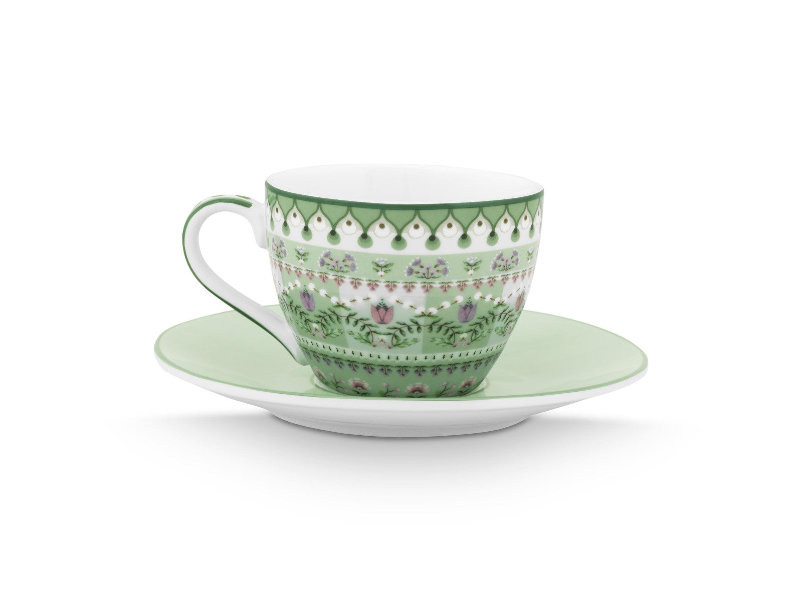 PIP STUDIO  Lily&Lotus Moon Delight Light Green Espressotasse mit Untertasse 120ml Freisteller 2