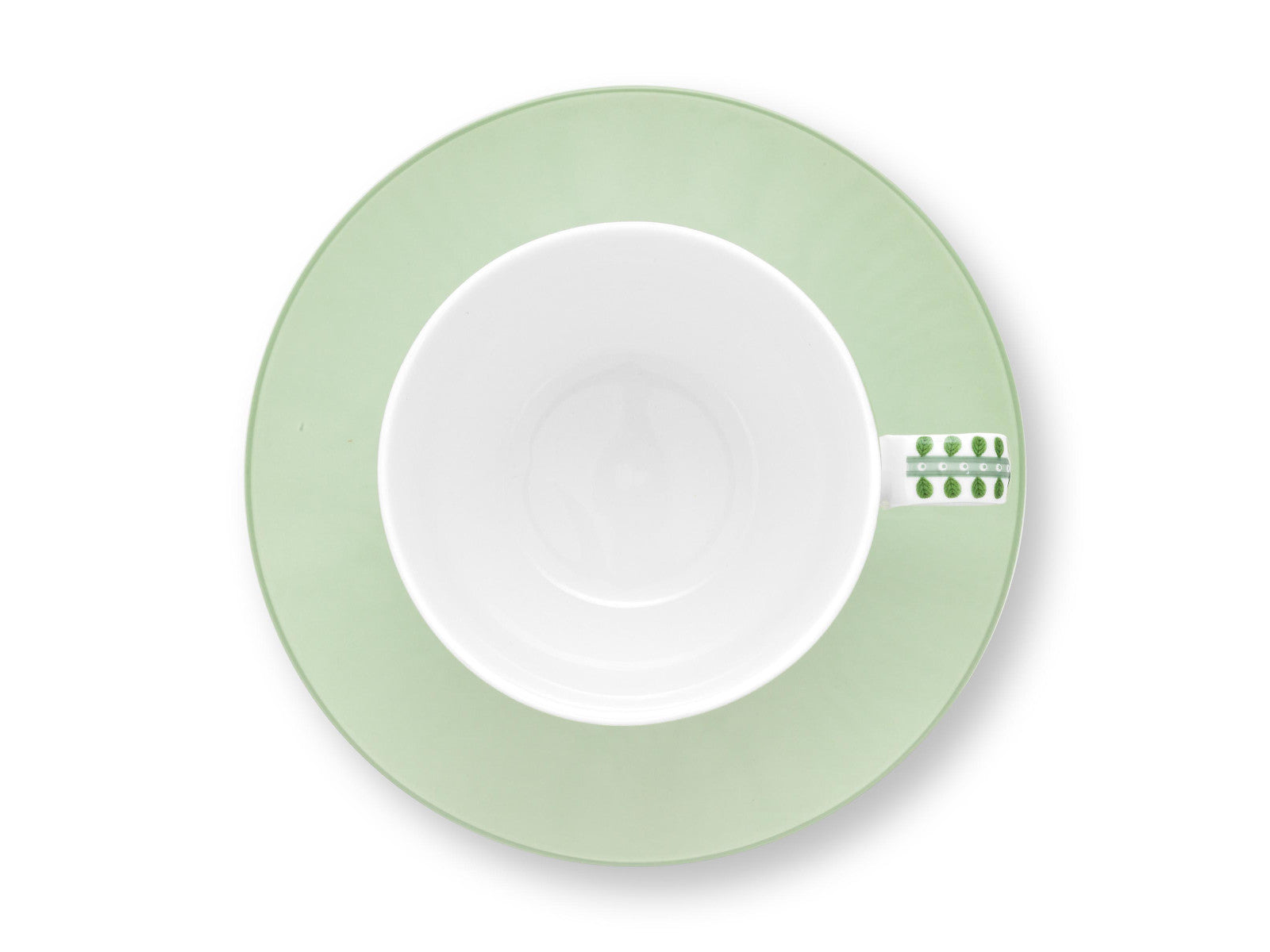 PIP STUDIO Lily&Lotus Tiles Light Green Tasse mit Untertasse 280ml Freisteller 3