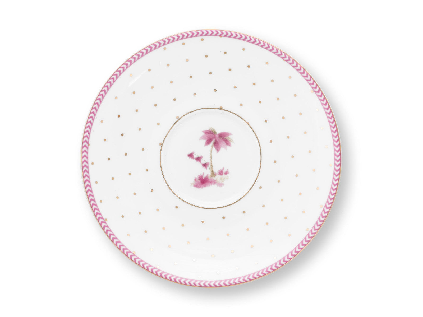 PIP STUDIO Jolie Dots Gold Pink Espressotasse mit Untertasse 120ml Freisteller 4