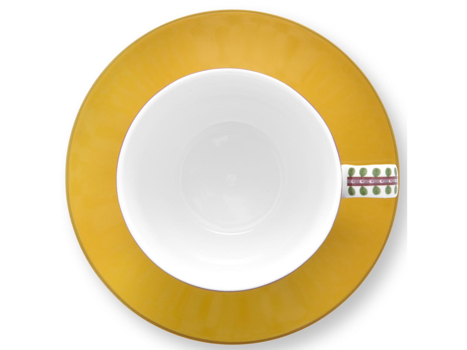 PIP STUDIO Lily&Lotus Tiles Yellow Tasse mit Untertasse 0,3l Freisteller3