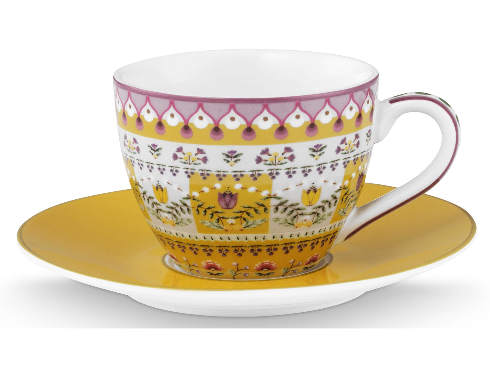 PIP STUDIO Lily&Lotus Yellow Espressotasse mit Untertasse 0,12l Set2 Freisteller3
