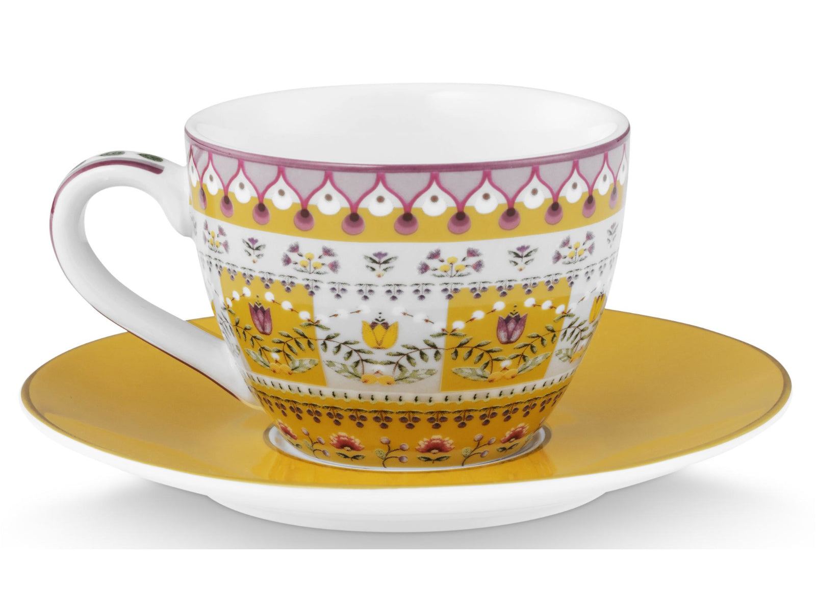 PIP STUDIO Lily&Lotus Yellow Espressotasse mit Untertasse 0,12l Set2 Freisteller4