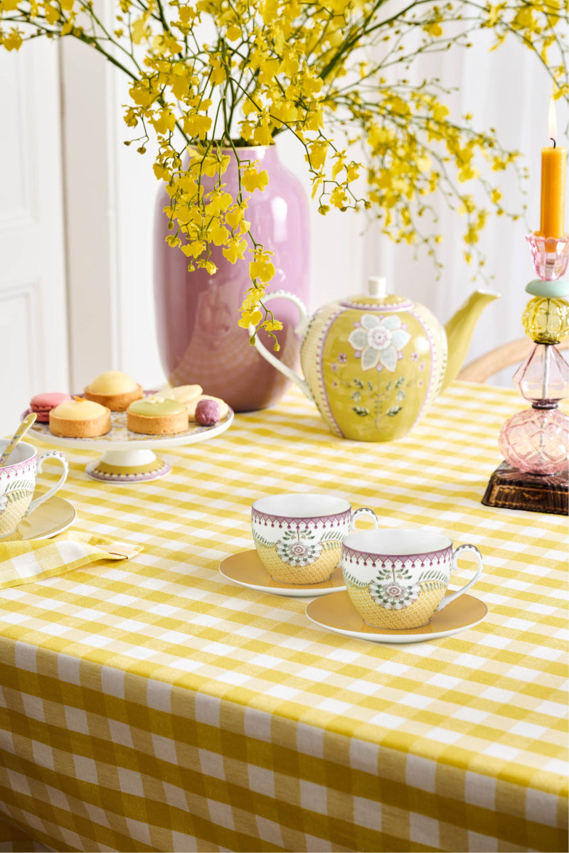 PIP STUDIO Lily&Lotus Yellow Tasse mit Untertasse 0,3l Set2 Lifestyle