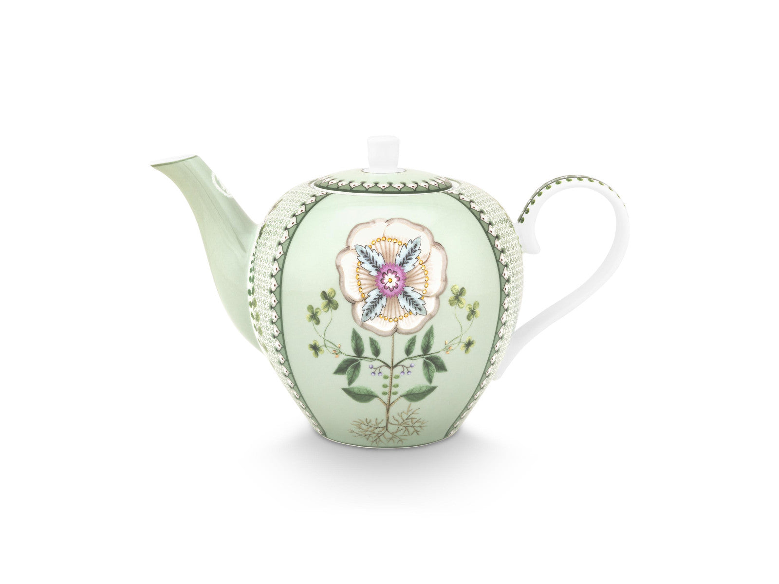 PIP STUDIO Lily&Lotus Tiles Light Green Teekanne 1,6l Freisteller 1