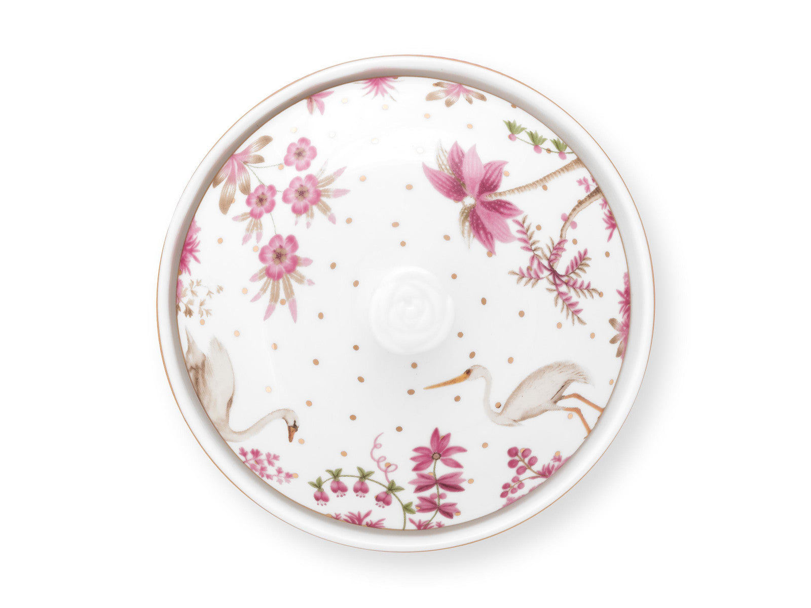 PIP STUDIO Jolie Dots Gold Pink Zuckerdose 300ml Freisteller 3