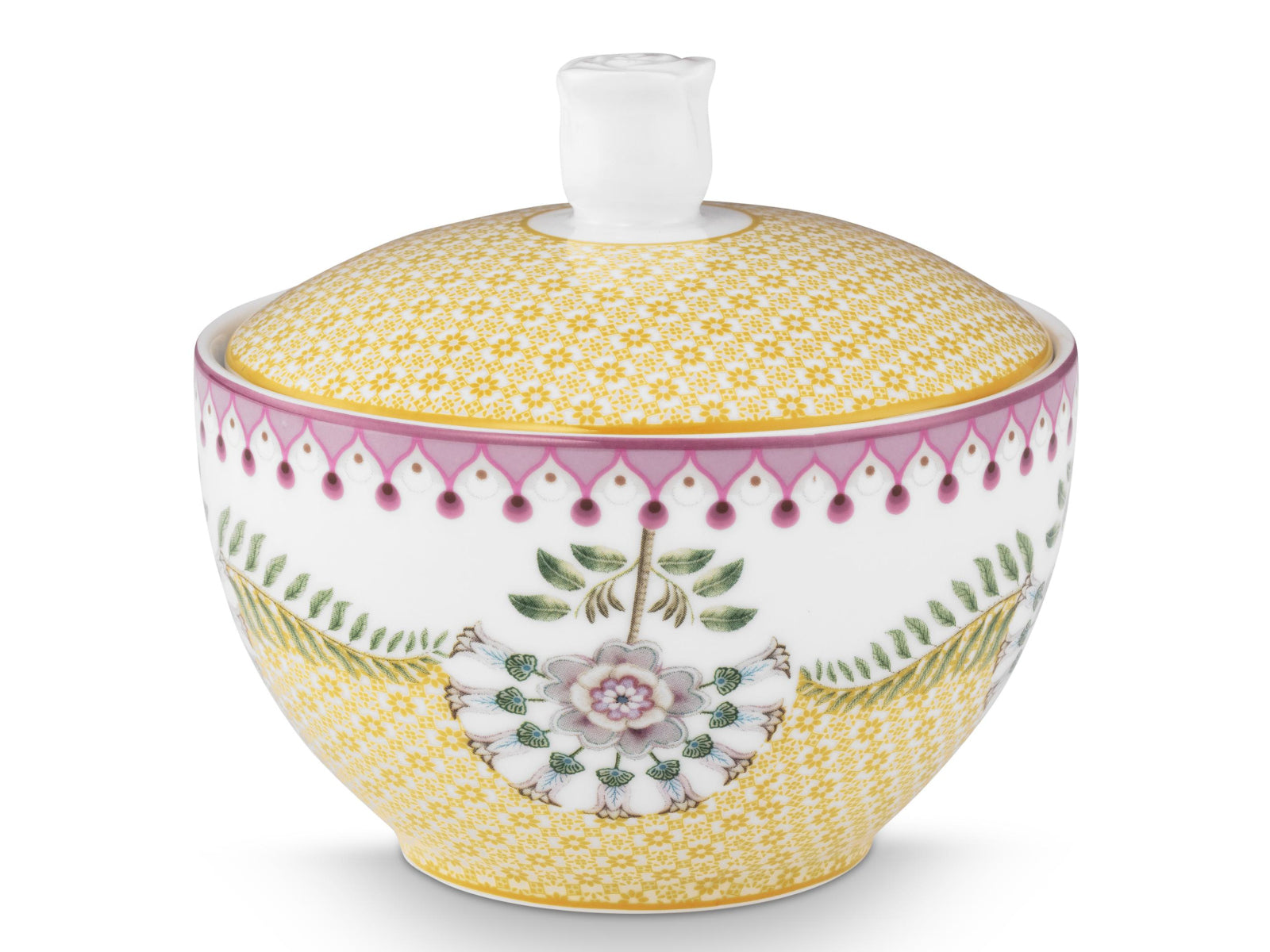 PIP STUDIO Lily&Lotus Tiles Yellow Zuckerdose 0,3l Freisteller1