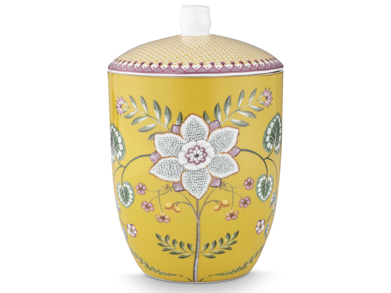 PIP STUDIO Lily&Lotus Yellow Aufbewahrungsdose 1,5l Freisteller2