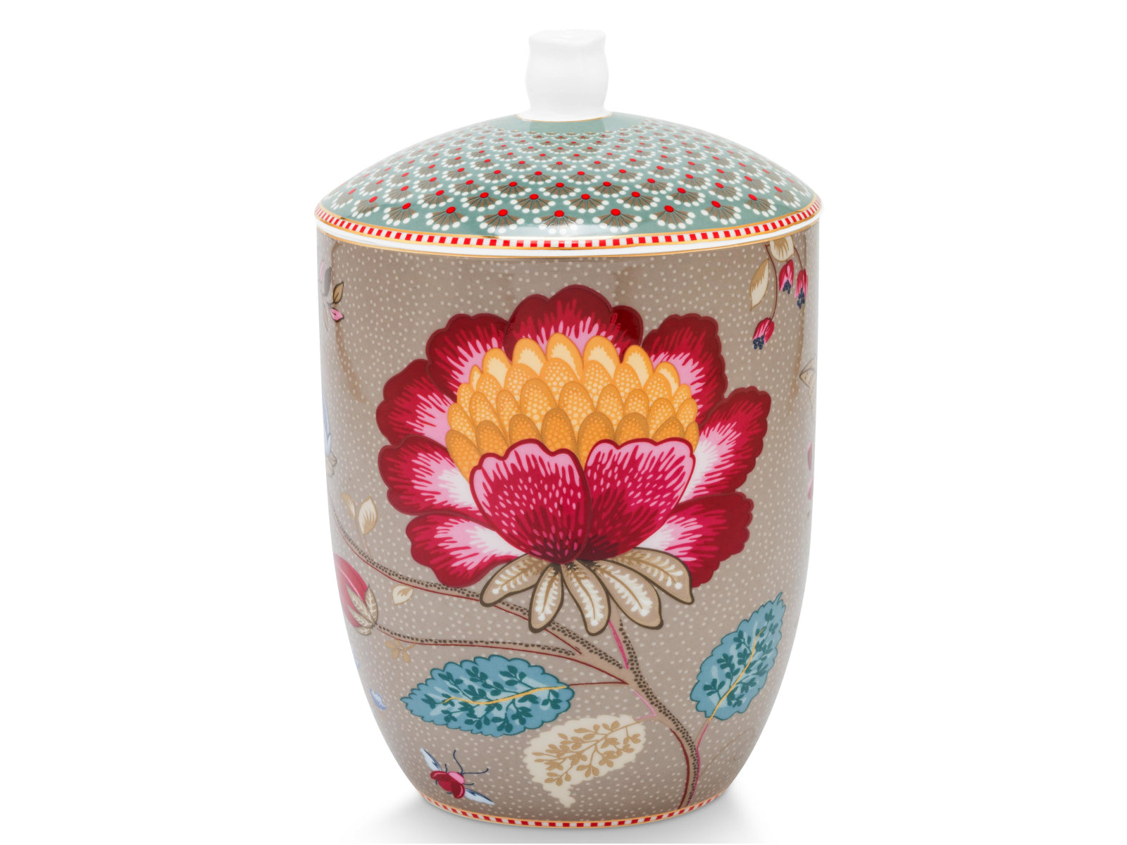 PIP STUDIO Blooming Tales Fantasy Khaki Aufbewahrungsdose 1,5l Freisteller1