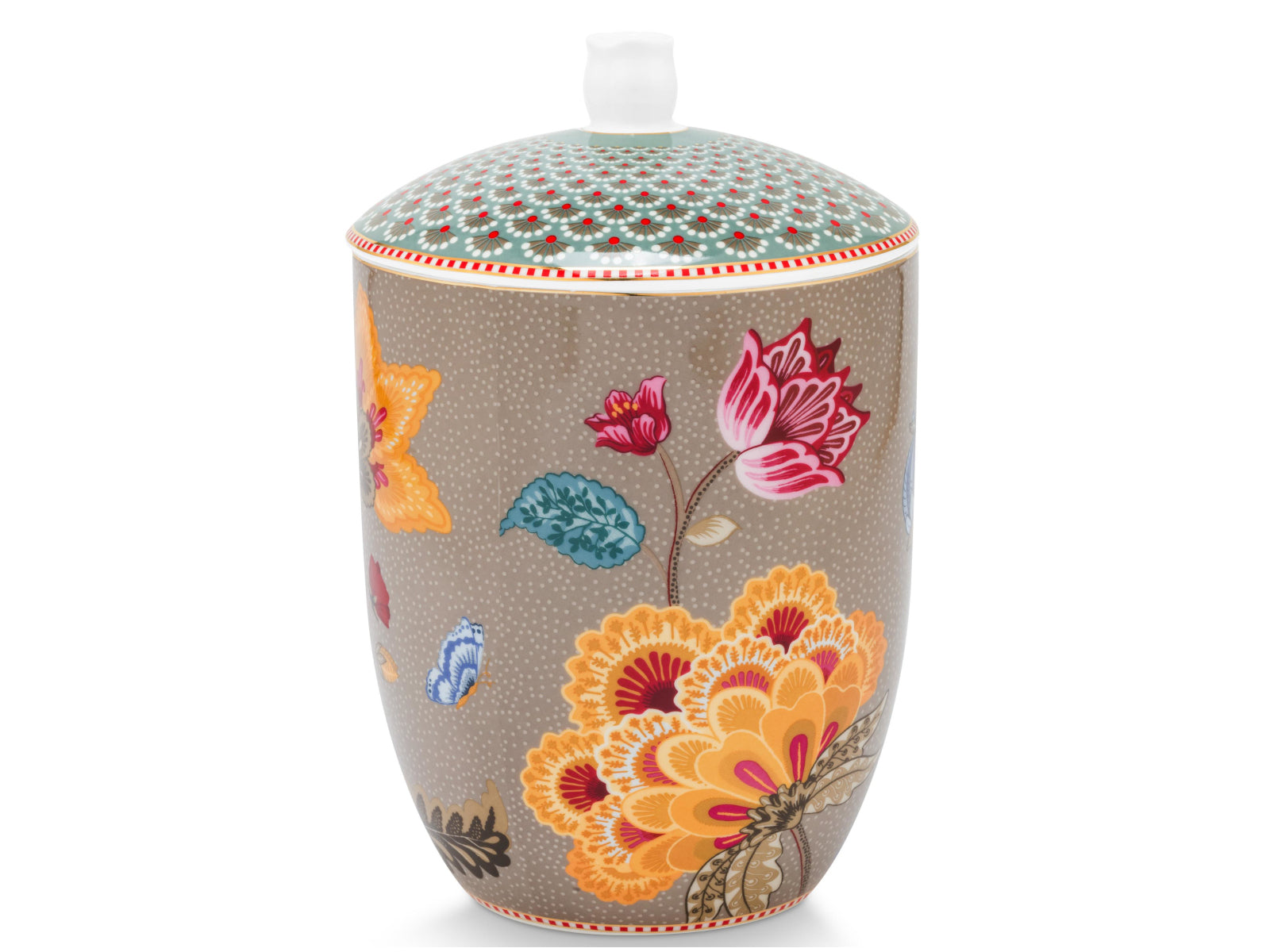PIP STUDIO Blooming Tales Fantasy Khaki Aufbewahrungsdose 1,5l Freisteller2