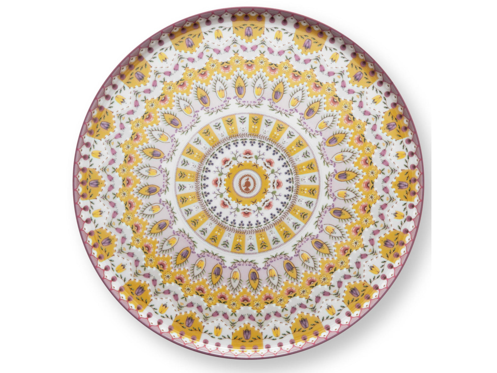 PIP STUDIO Lily&Lotus Moon Delight Yellow mini Kuchenplatte 21cm Freisteller2