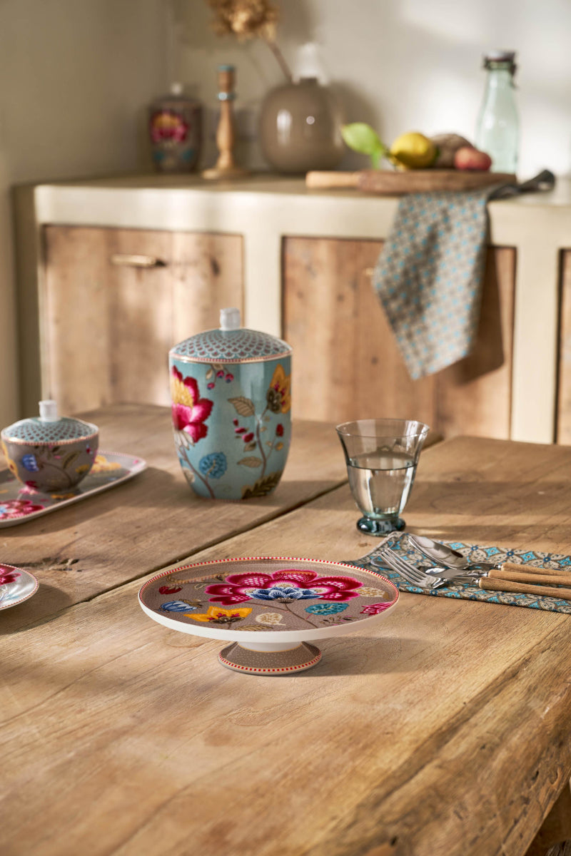 PIP STUDIO Blooming Tales Fantasy Khaki mini Kuchenplatte 21cm Lifestyle