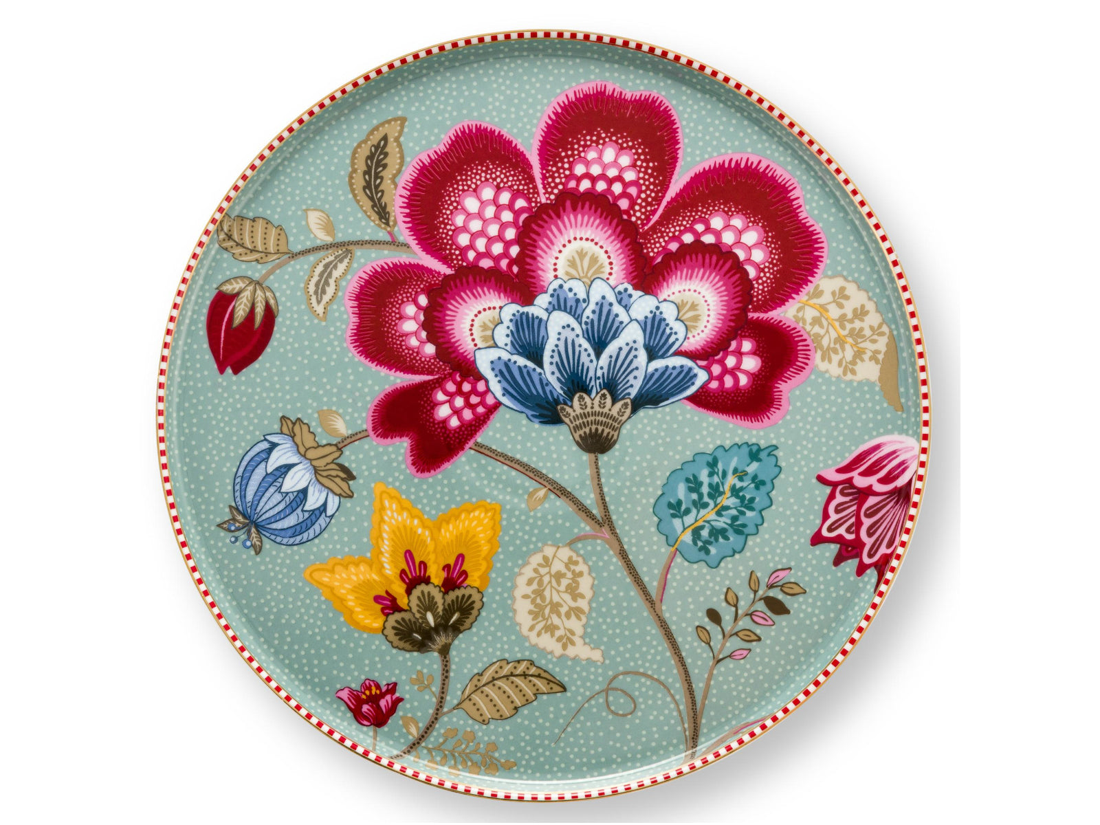 PIP STUDIO Blooming Tales Fantasy Blue mini Kuchenplatte 21cm Freisteller2