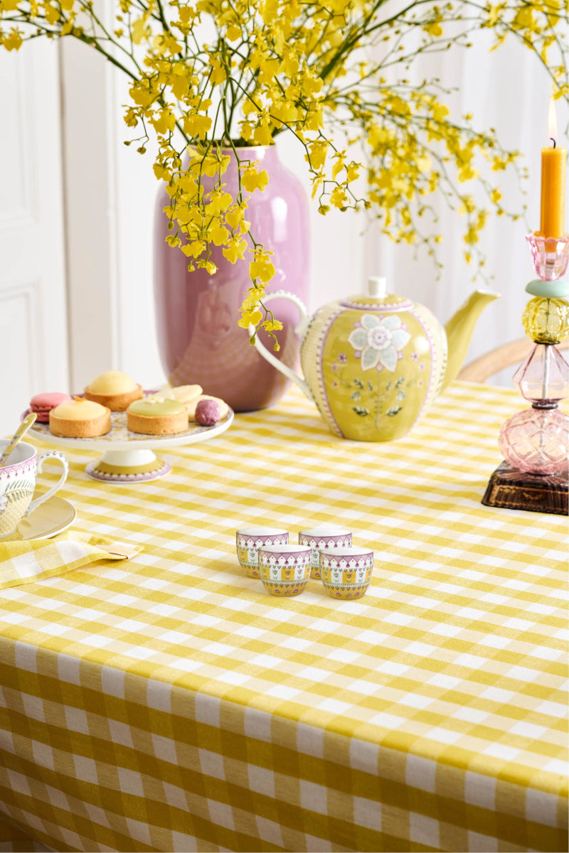 PIP STUDIO Lily&Lotus Moon Delight Yellow Eierbecher 4cm Set4 Lifestyle