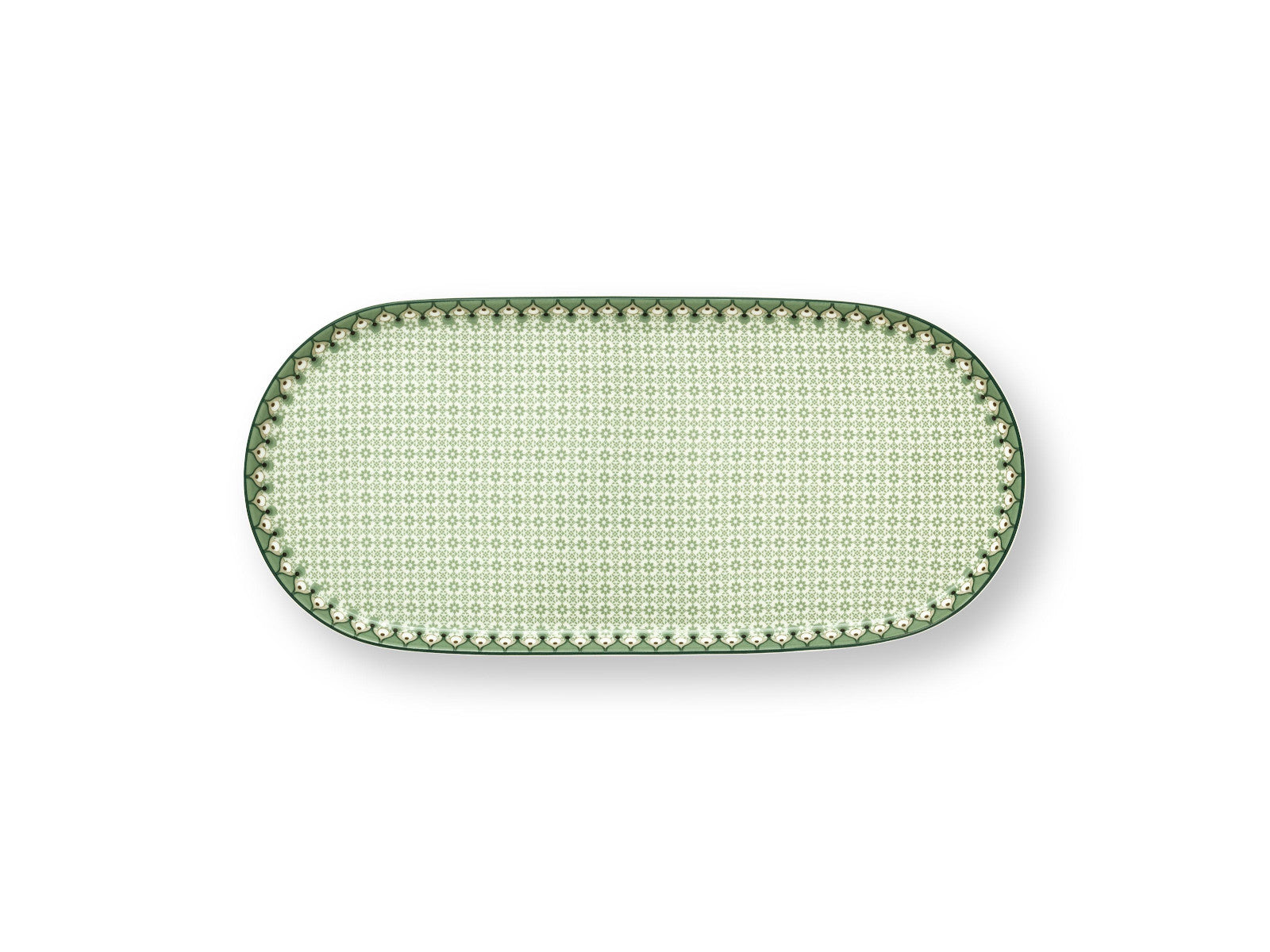 PIP STUDIO Lily&Lotus Tiles Light Green Milch- und Zuckertablett 25x12cm Freisteller 1