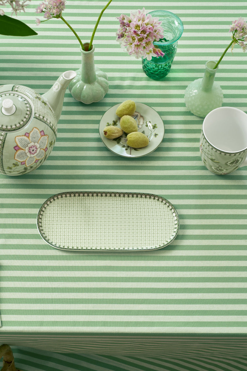 PIP STUDIO Lily&Lotus Tiles Light Green Milch- und Zuckertablett 25x12cm Lifestyle 1