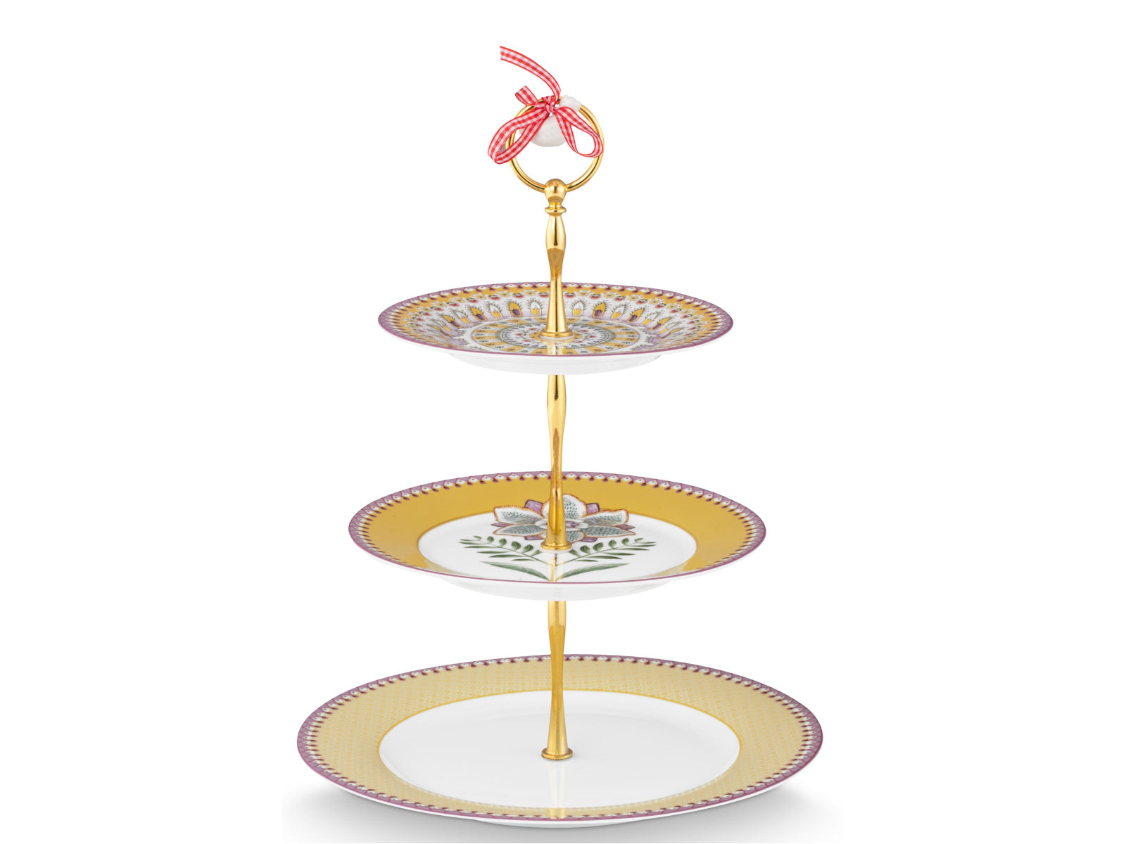 PIP STUDIO Lily&Lotus Yellow Etagere 3tlg Freisteller2