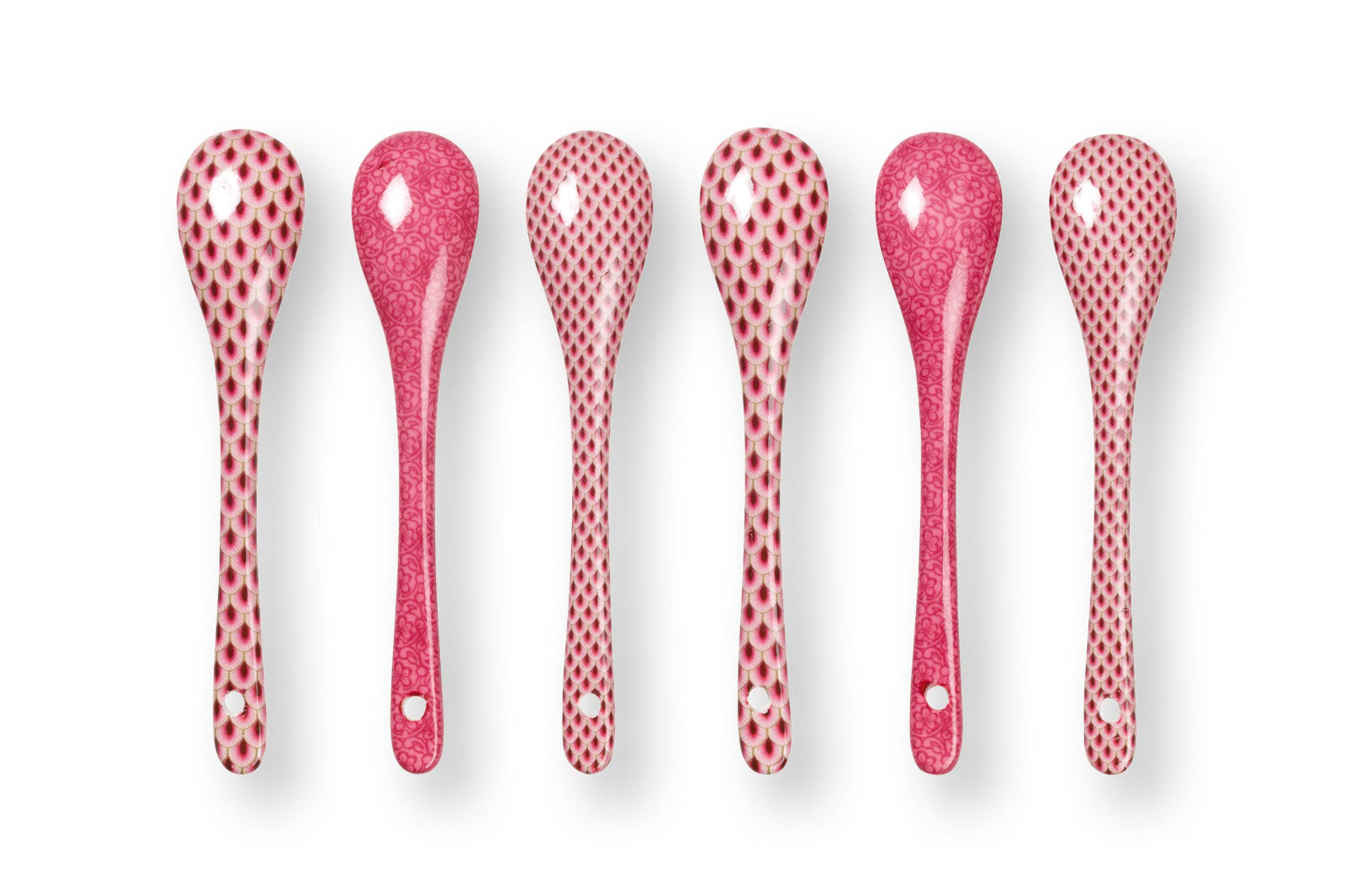 PIP STUDIO Flower Festival Oriental Geschenkset Teelöffel dark pink 13cm Freisteller