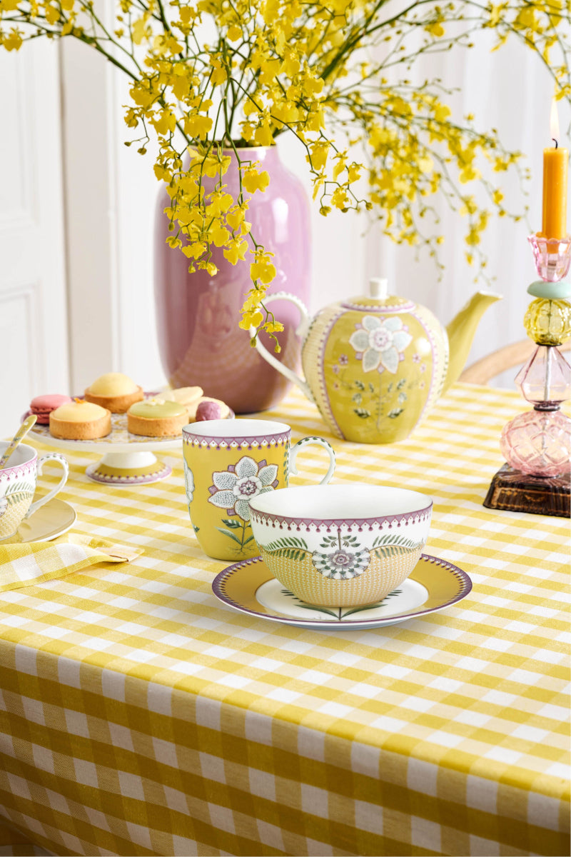 PIP STUDIO Lily&Lotus Yellow Frühstücksset Set3 Lifestyle2
