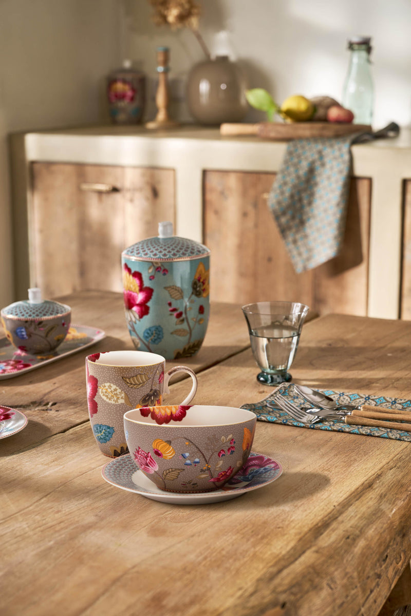 PIP STUDIO Blooming Tales Fantasy Khaki Frühstücksset Set3 Lifestyle