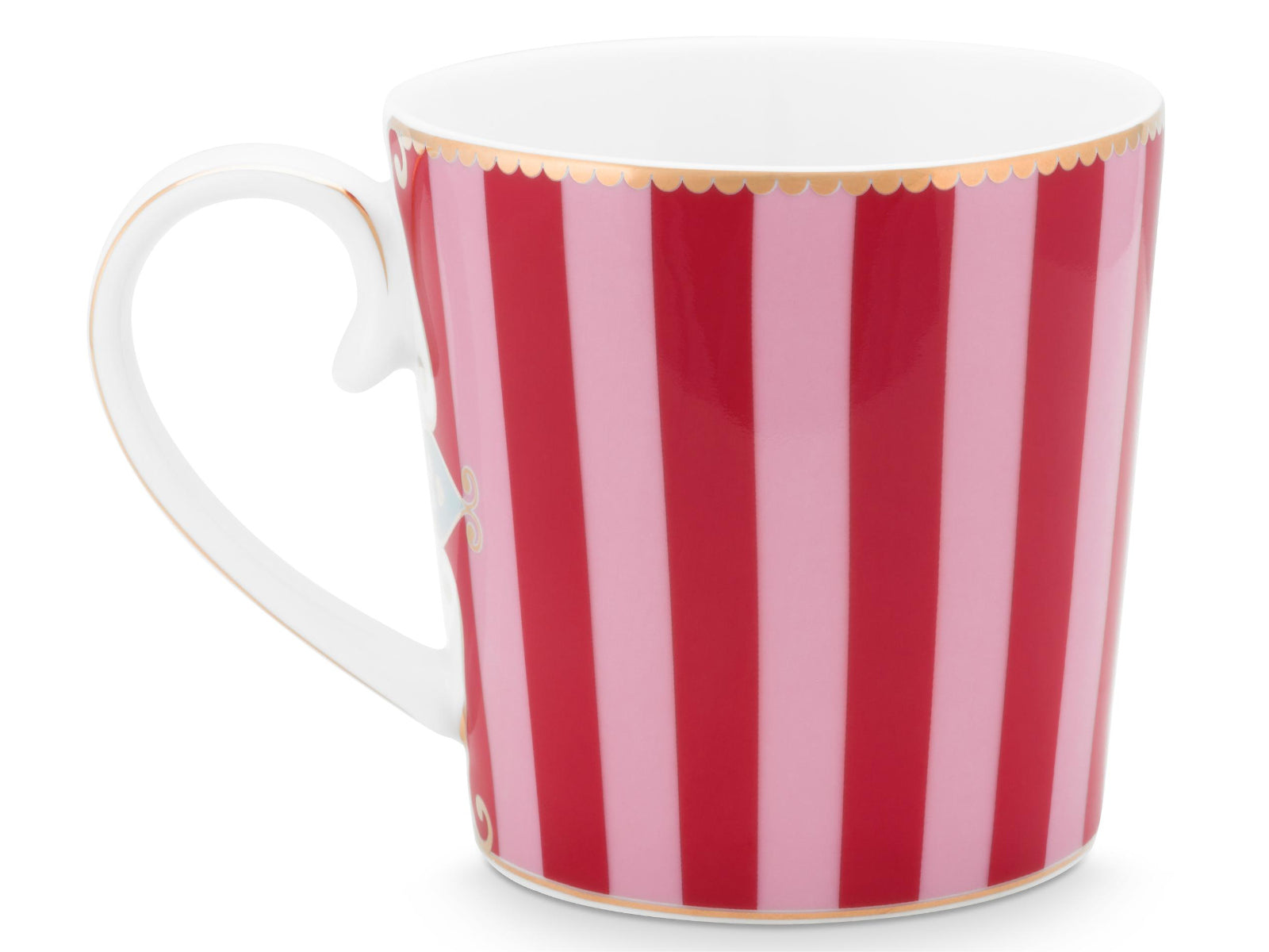 PIP STUDIO Love Birds Medallion Stripes Red-Pink Teeset für eine Person Freisteller5