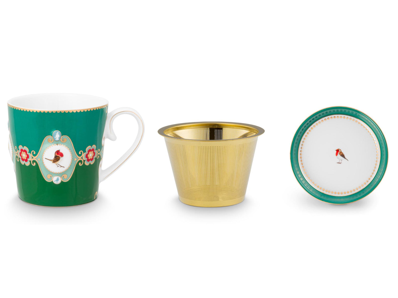 PIP STUDIO Love Birds Medallion Emerald-Green Tesset für eine Person 0,3l Freisteller2