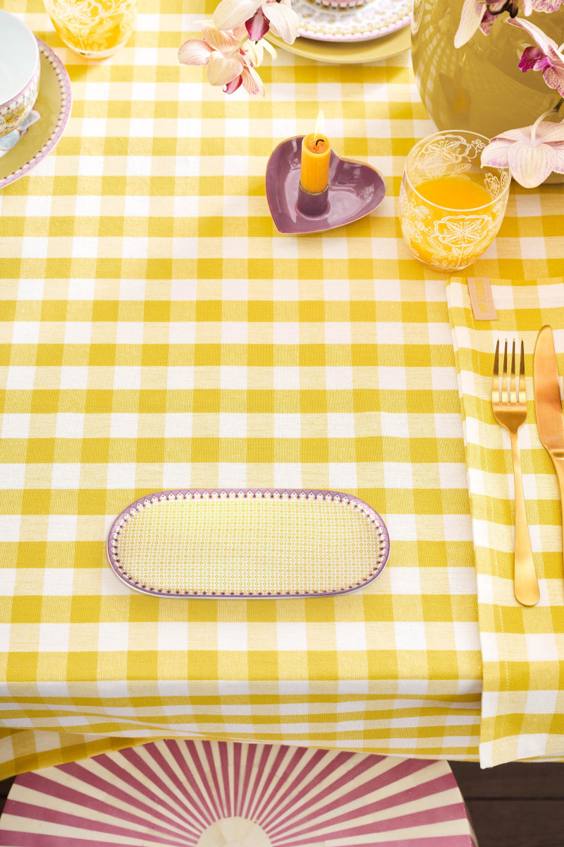 PIP STUDIO Lily&Lotus Tiles Yellow Milch- und Zuckertablett 25x12cm Lifestyle