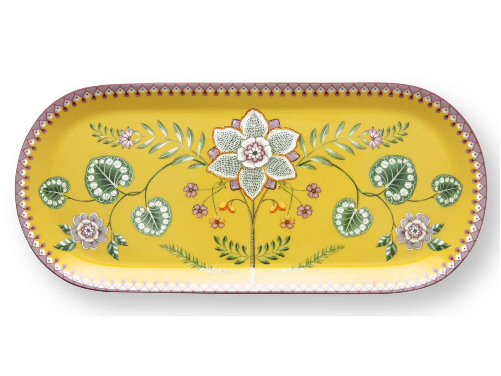 PIP STUDIO Lily&Lotus Yellow Kuchenplatte 33,3x15,5cm Freisteller1