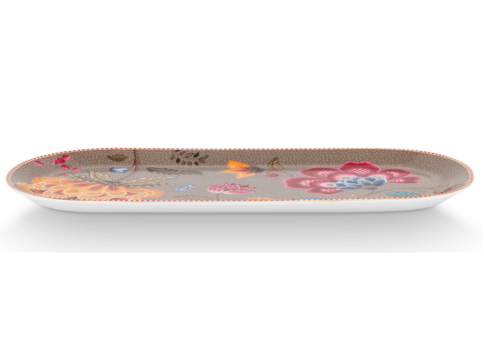 PIP STUDIO Blooming Tales Fantasy Khaki Kuchenplatte 33,3x15,5cm Freisteller2