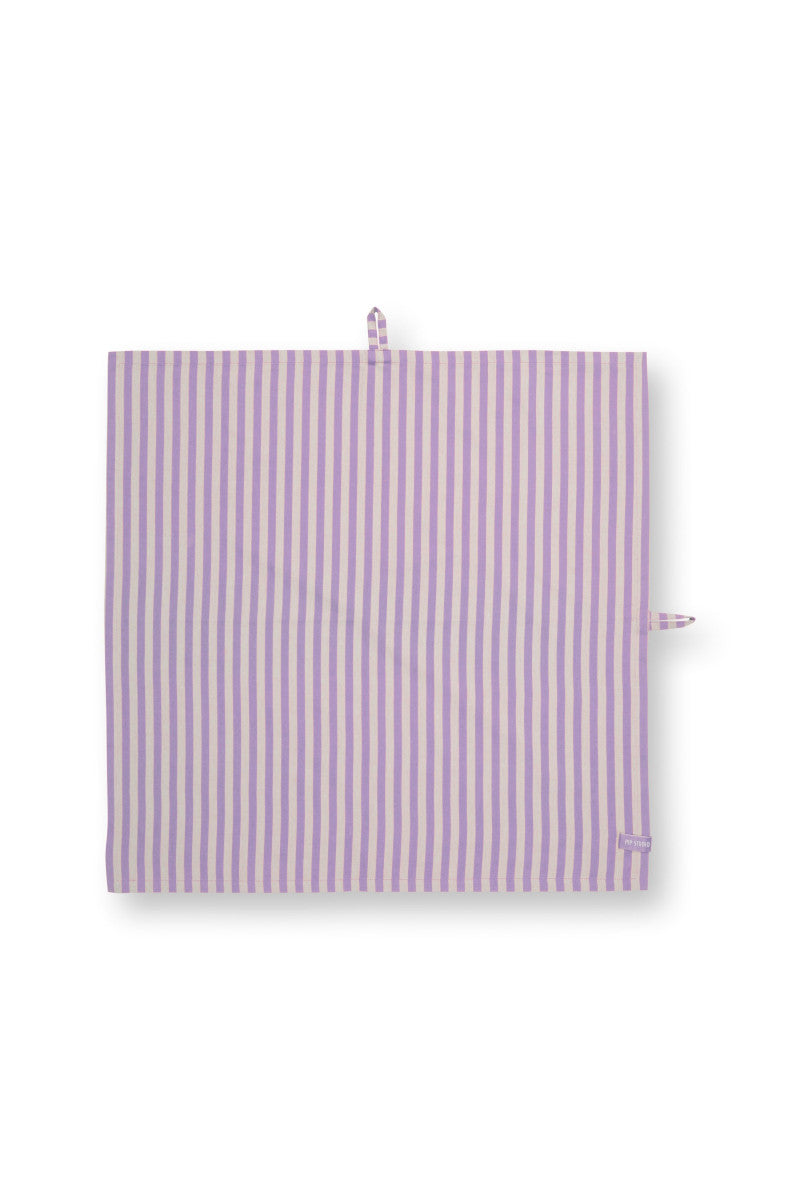 PIP STUDIO Lily&Lotus Geschirrtuch Stripes lila 65x65cm 2 Stück Freisteller 3