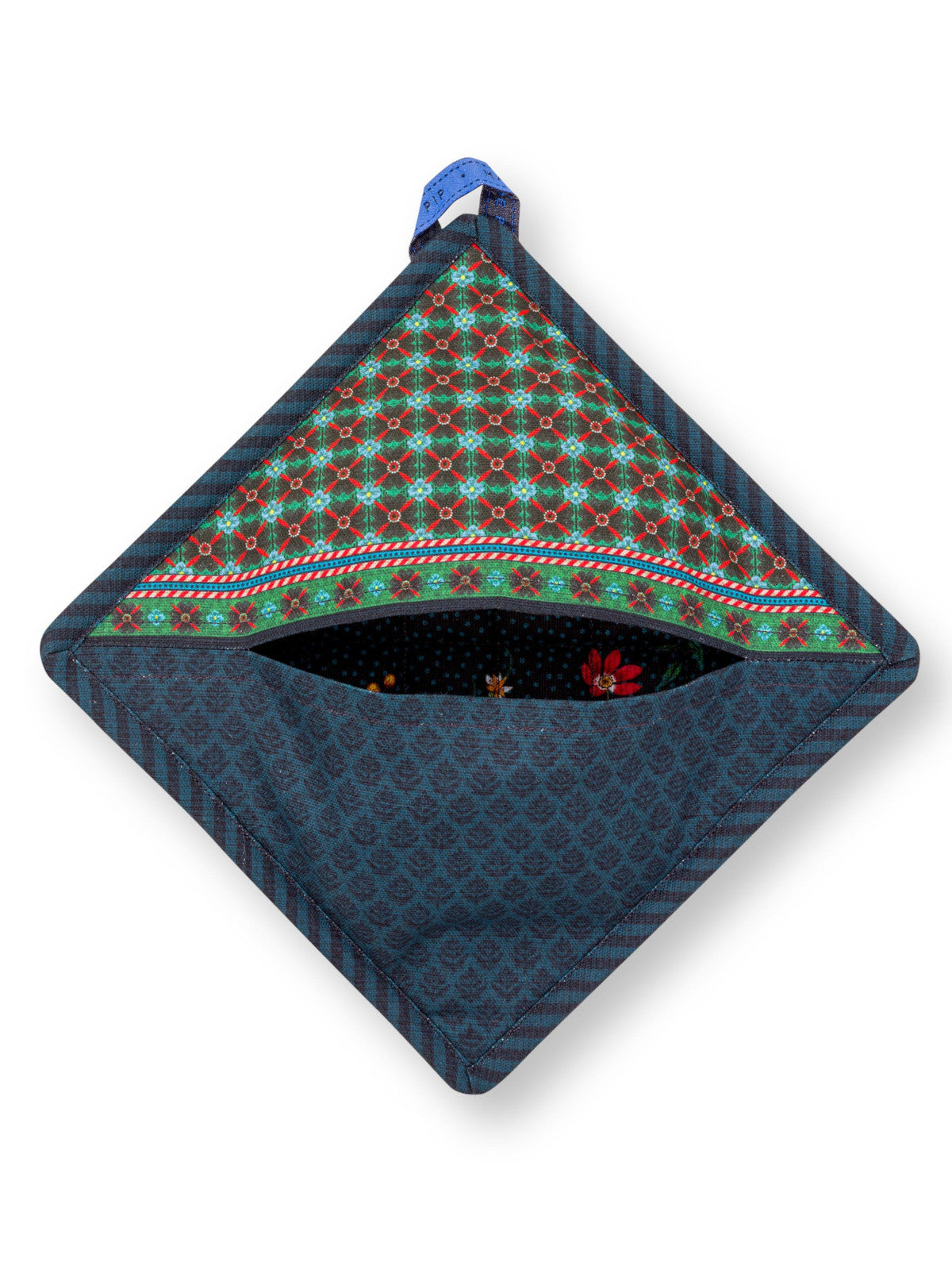 PIP STUDIO Square Berry Blues Topflappen blau 22cm Freisteller 2