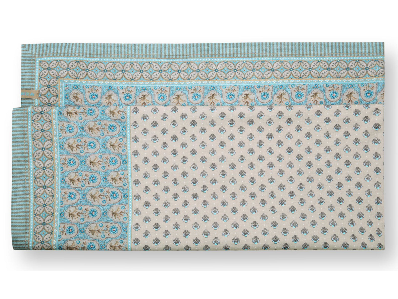 PIP STUDIO Blooming Tales Khaki-Blue Tischdecke 150x250cm Freisteller3