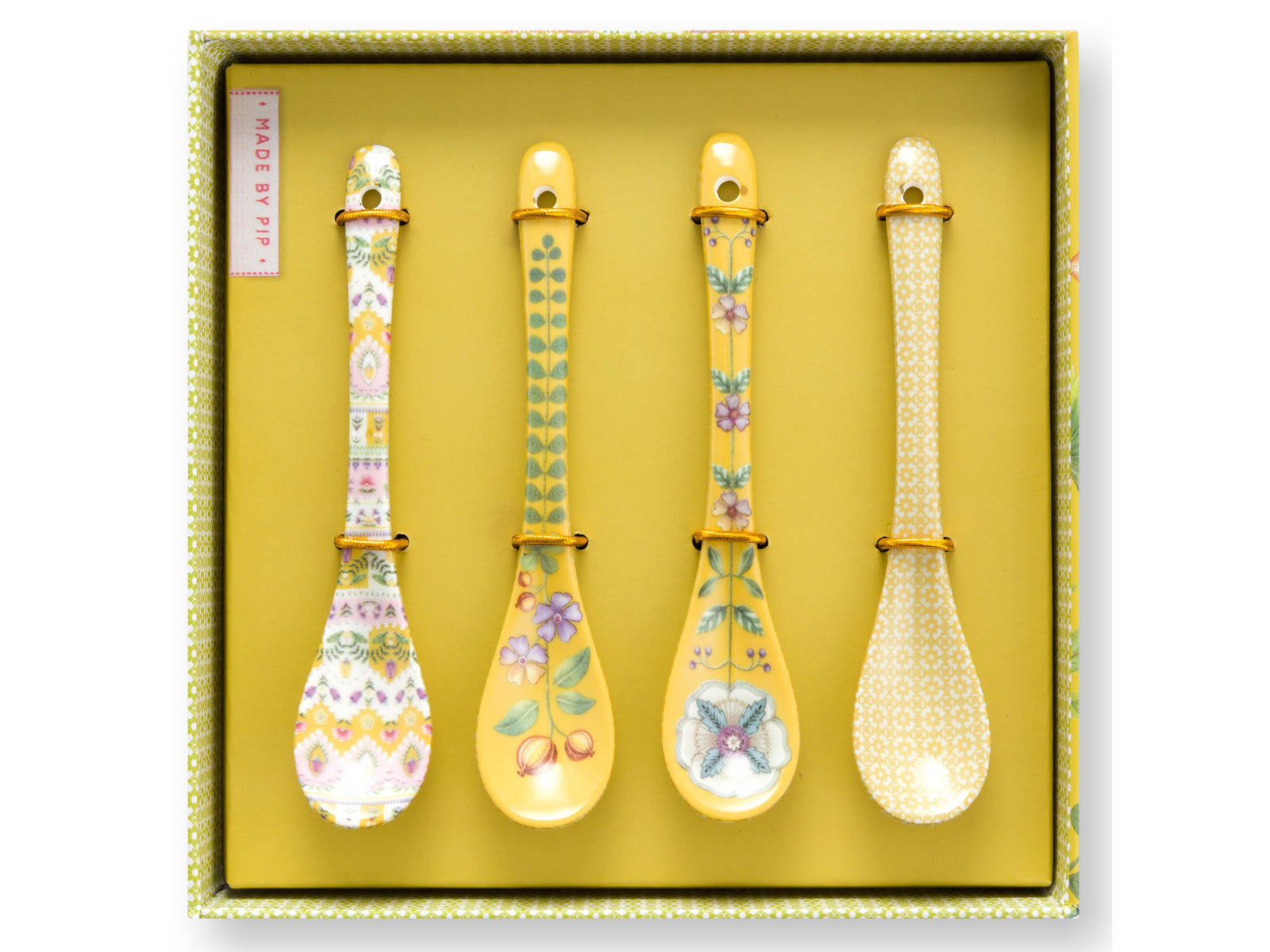 PIP STUDIO Lily&Lotus Yellow Teelöffel 13cm Set4 Freisteller1