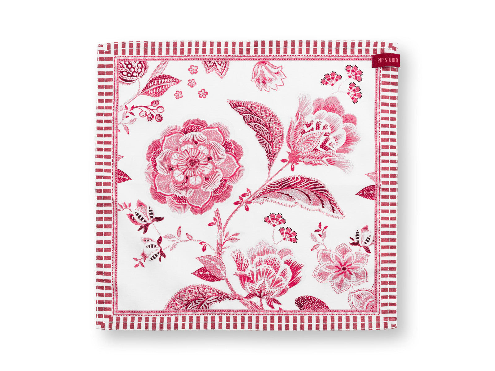 PIP STUDIO Royal Regal Flower Red Servietten 40x40cm Set4 Freisteller 2