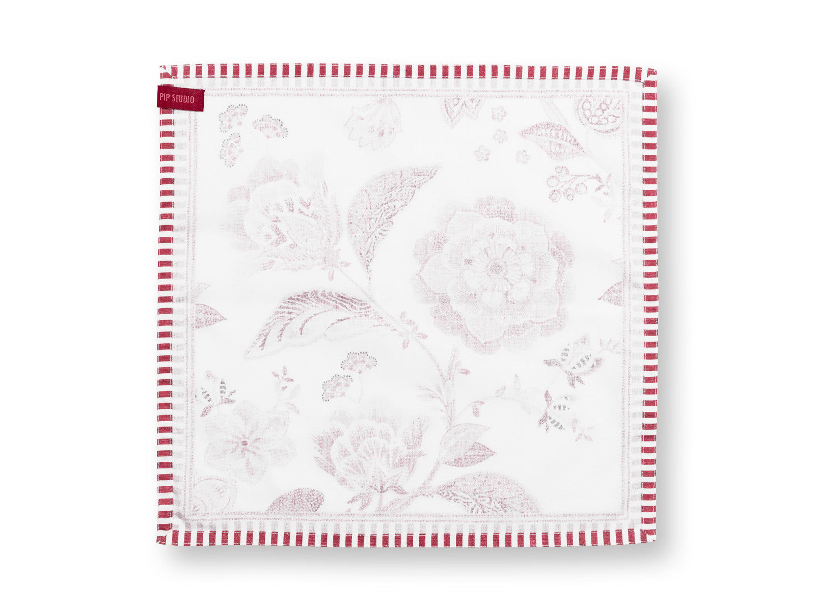 PIP STUDIO Royal Regal Flower Red Servietten 40x40cm Set4 Freisteller 4