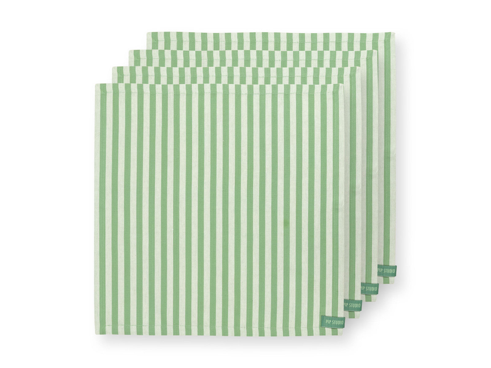 PIP STUDIO Royal Regal Flower Light Green Servietten 40x40cm Set4 Freisteller 1