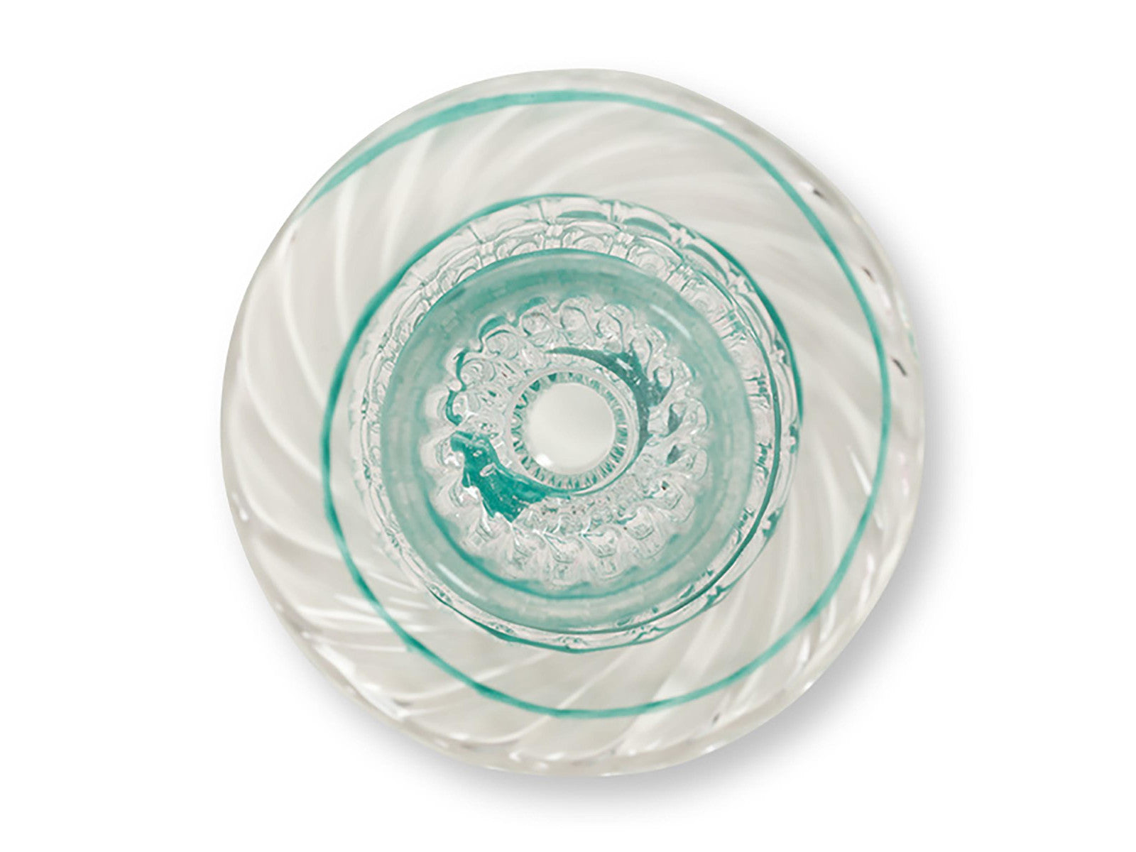 PIP STUDIO Swirl Light Blue Glas Kerzenständer 22cm Freisteller 3