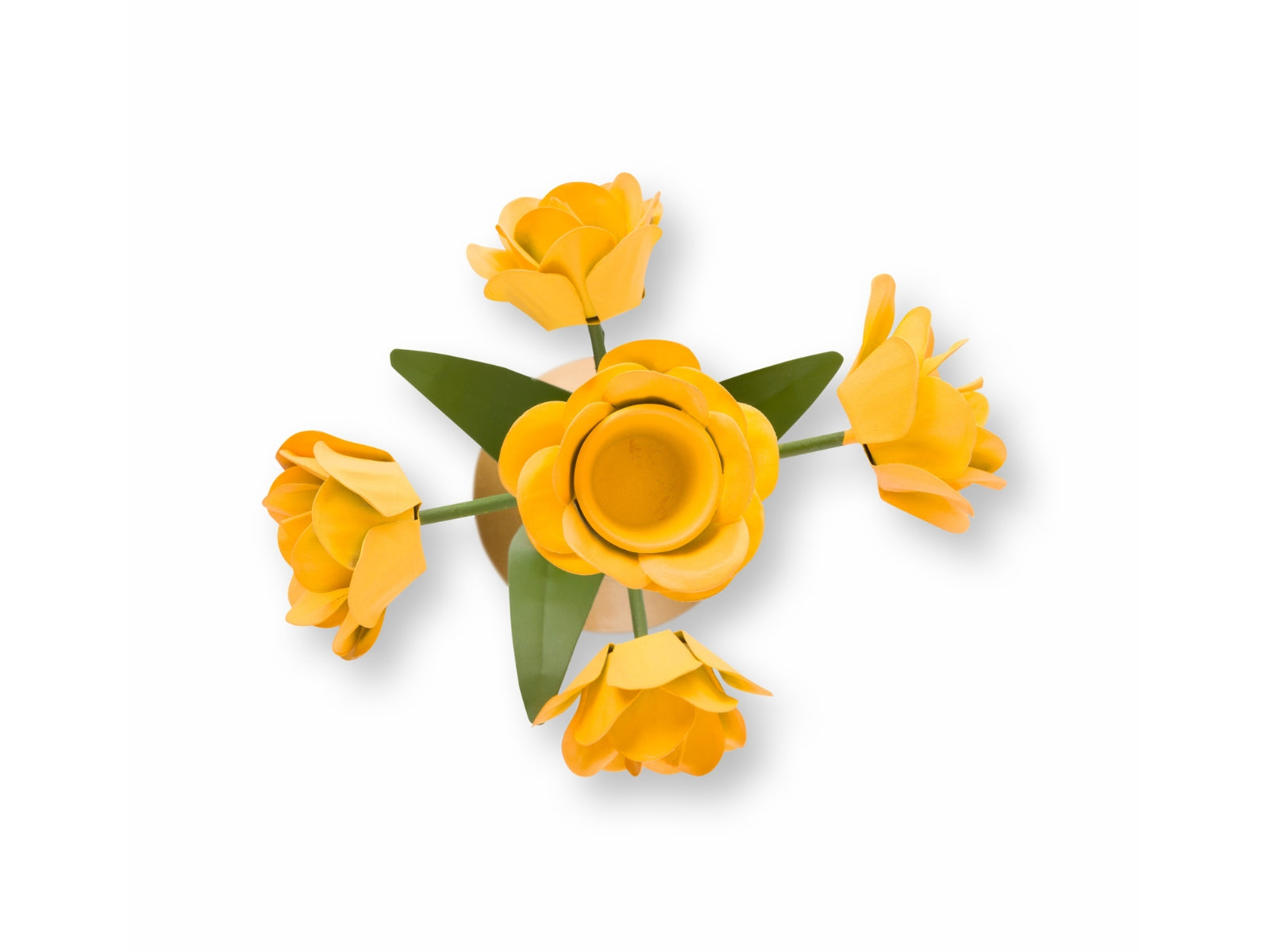 PIP STUDIO Metal Flower Kerzenhalter gelb 27,5cm - Produktbild 3