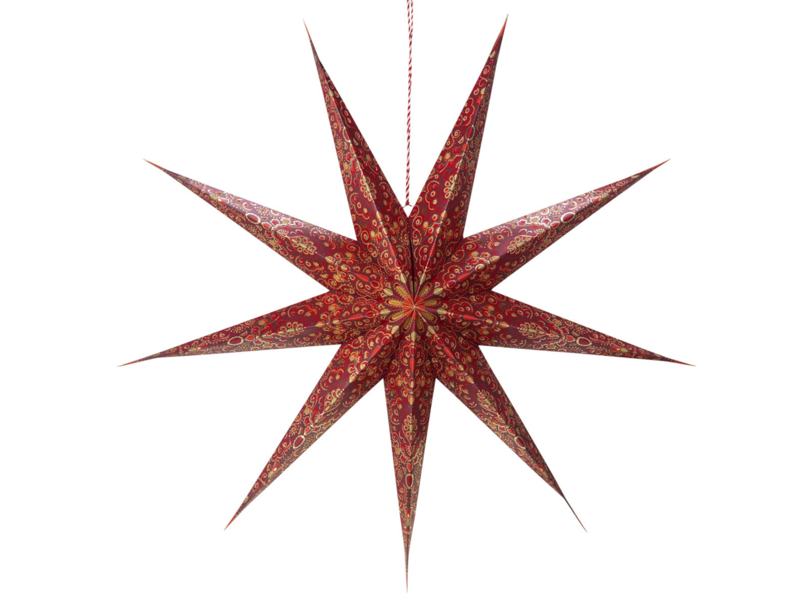 PIP STUDIO Christmas Overall Print Weihnachtsstern dunkelrot 110cm Freisteller 1