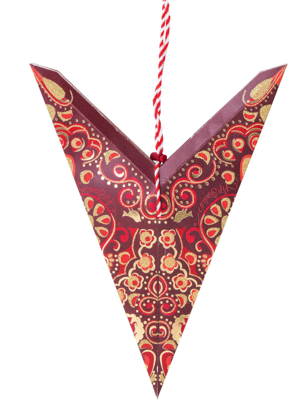 PIP STUDIO Christmas Overall Print Weihnachtsstern dunkelrot 110cm Freisteller 3