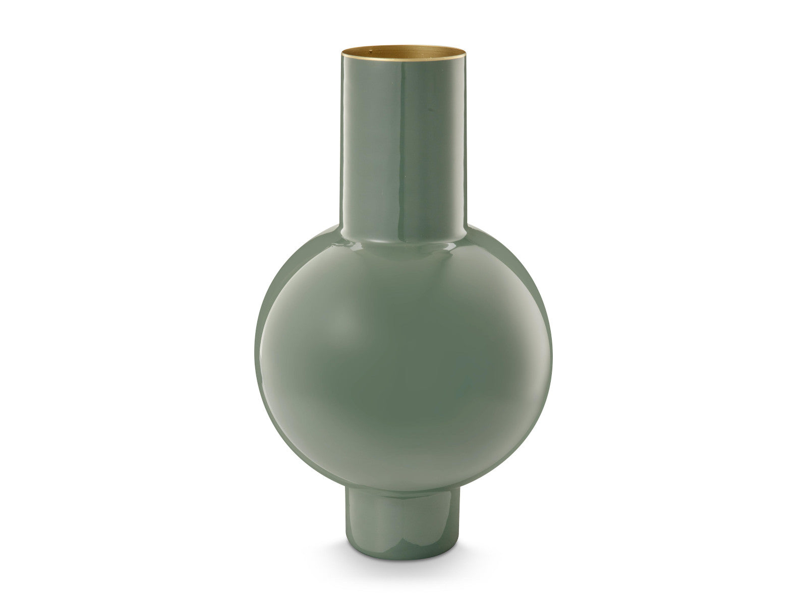 PIP STUDIO Vase Metall mittel grün 24x40cm Freisteller 1