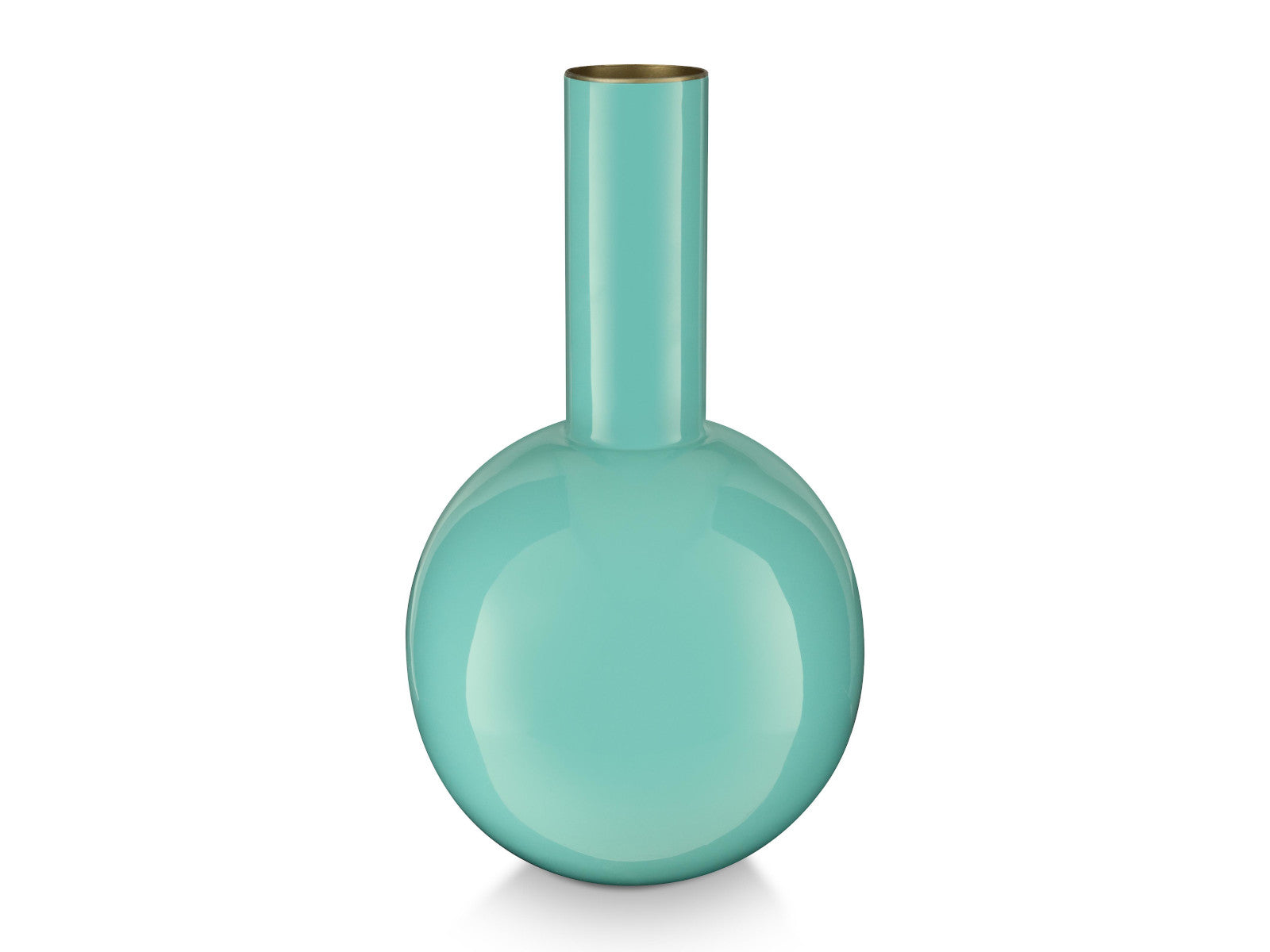 PIP STUDIO Vase Metal Small Bright Blue 15x26cm Freisteller 1